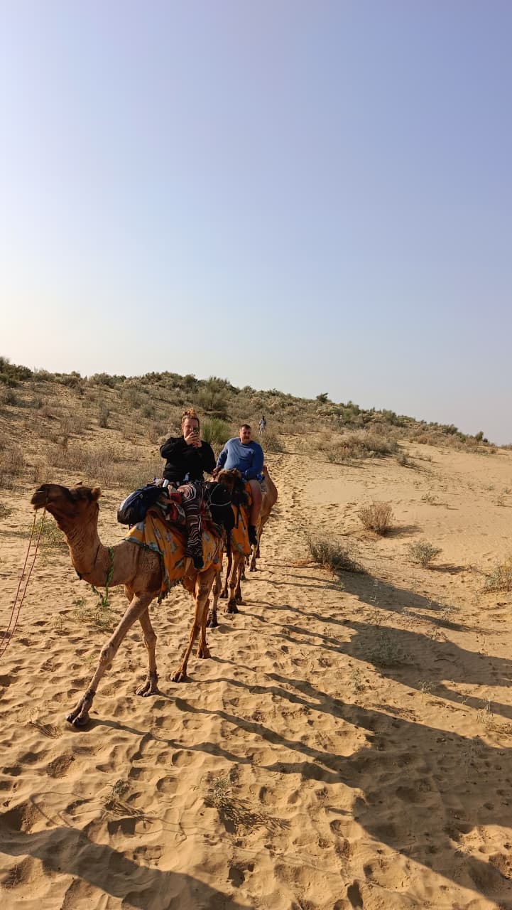 Dune bashing on a jeep